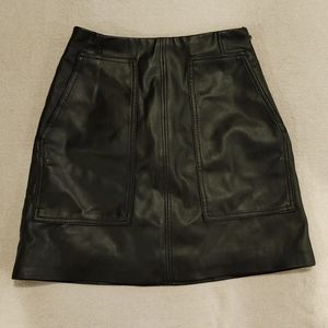 H&M faux leather mini skirt